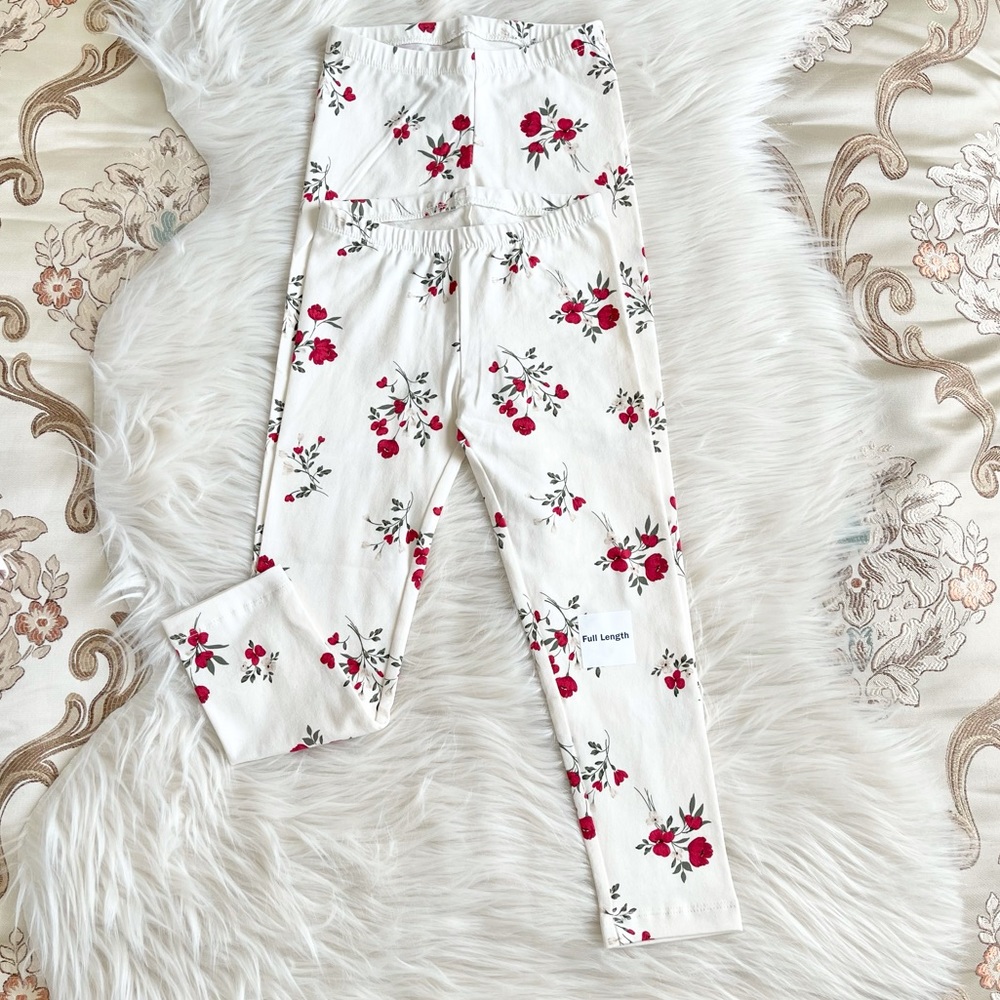 Old Navy Girls Floral Full Length Leggings NWT 5
